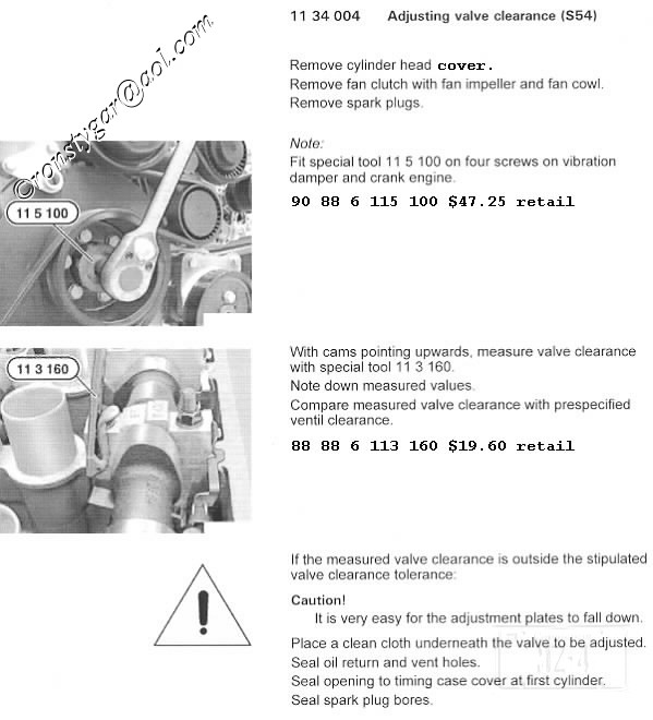 S54 Valve Adjust Update Bimmerfest Bmw Forums