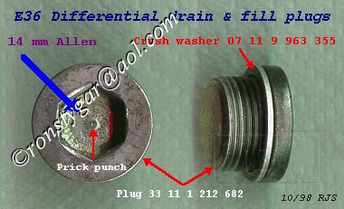 E36 Differential Plugs